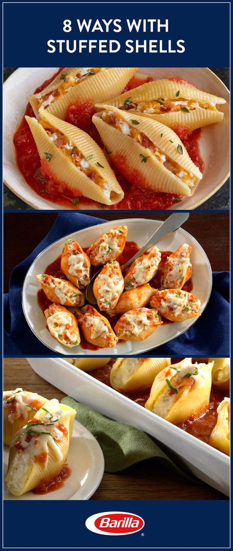 Stuff Shells, Mexikansk Mat, Stuffed Pasta Shells, Health Dinner Recipes, Goulash, Stuffed Shells, Spaghetti Squash, Tortellini, Churros