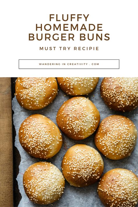 Elevate your burgers with these fluffy, homemade burger buns! Soft, golden, and topped with sesame seeds, these buns are perfect for BBQs, family dinners, or any sandwich. This easy recipe guarantees bakery-quality buns right from your own kitchen. Whether you're grilling burgers or making sandwiches, these buns are a must-try! Grilling Burgers, Homemade Burger Buns, Making Sandwiches, Burger Buns Recipe, Homemade Burger, Buns Recipe, Homemade Burgers, Grilled Burgers, Bun Recipe