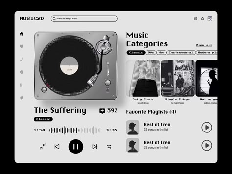 Music Player Landing Page by lazy kar Web Project Ideas, Music Presentation Design, Playlist Graphic Design, Music Player Website, Web Music Player, Music Player Ui Design, Music App Ui Design, Music Ui Design, Music Player Template