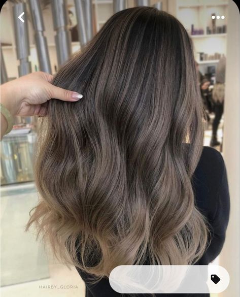 Ashy Mid Brown Hair, Light Cool Brown Balayage, Brown Toned Balayage, Ash Brown Mushroom Balayage, Cool Brown Balayage Hair, Mush Room Brown Hair, Brown Hair Ash Balayage, Asian Brown Balayage Straight, Balayage Hair Brunette Ashy