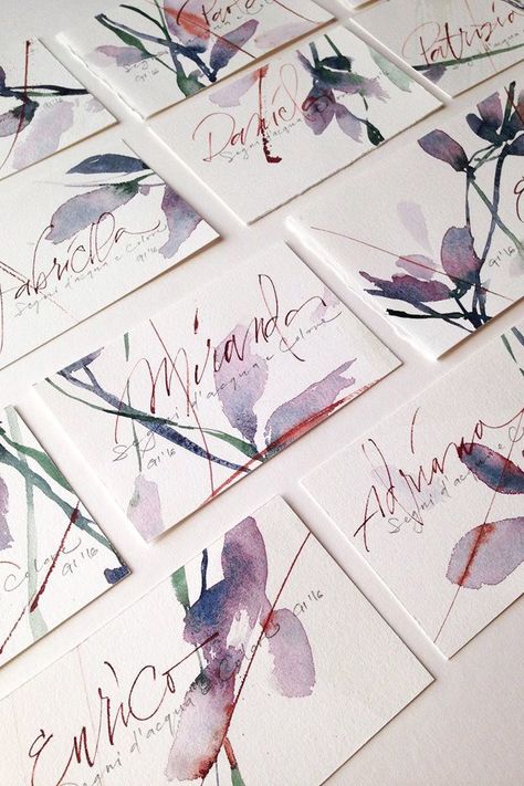 Watercolour Cards, Istoria Artei, Watercolor Calligraphy, Watercolor Lettering, Watercolor Ideas, 수채화 그림, Calligraphy Letters, Watercolor Inspiration, Business Inspiration