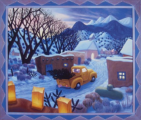 Placita Nevada by Stephen Morath goes up in the living room when the other one comes down at Thanksgiving, and it stays up til spring has sprung... Im Sorry Gifts, Sorry Gifts, Southwestern Art, Mexico Art, Desert Art, Land Of Enchantment, Southwest Desert, Cottage Art, Arizona Travel