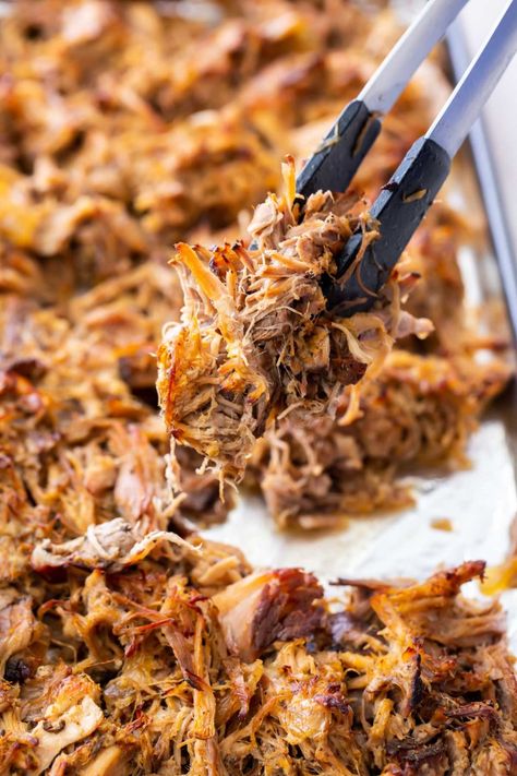 The BEST Carnitas Recipe!! This Mexican pulled pork is tender and juicy with the most irresistible crispy edges. Making this crockpot carnitas recipe in the slow cooker means it's easy and perfect for making ahead. Use this crispy carnitas to make pork tacos, enchiladas, quesadillas, nachos, plus more meal ideas for leftover carnitas. Best Carnitas Recipe, Crockpot Carnitas Recipes, Carnitas Slow Cooker, Best Carnitas, Leftover Carnitas, Tacos Carnitas, Carnitas Crockpot, Crispy Carnitas, Crockpot Carnitas