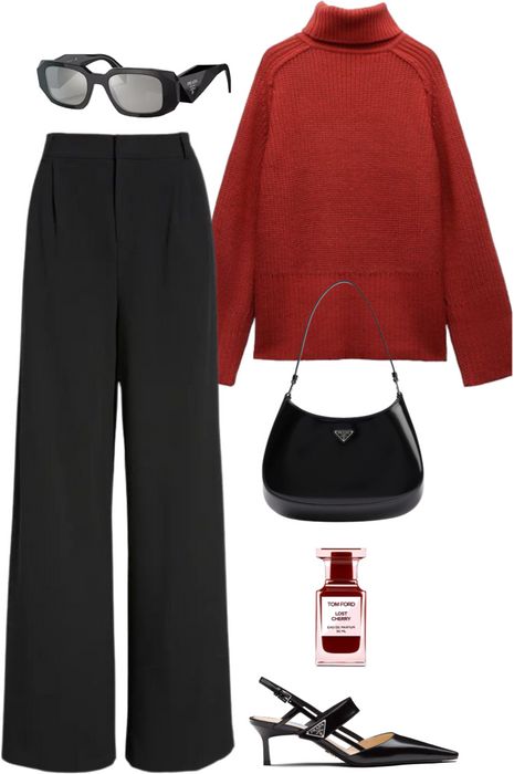 cherry cherry lady Outfit | ShopLook Cherry Fall Outfit, Cherry Red Fall Fashion, Fall Outfits Cherry Red, Cherry Red And Grey Outfit, Cherry Red Outfit Ideas, Cherry Girl Outfit, Cherry Outfit Ideas, Cherry Cherry Lady, Cherry Lady