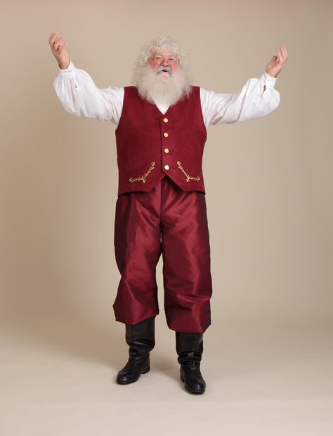 Santa's New Vest Mrs Claus Dress, Santa Costumes, Christmas Outfit Men, Santa Claus Suit, Santa Claus Outfit, Santa Claus Images, Santa Belts, Santa Claus Costume, Santa Boots