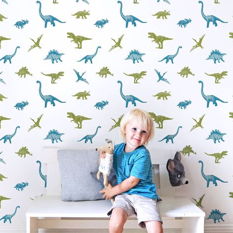 Are you interested in our Boys Dinosaur Wallpaper? With our Children's and nursery wallpaper you need look no further. Boys Bedroom Green, Boys Dinosaur Bedroom, Dino Room, Dinosaur Room Decor, Dinosaur Room, Big Boy Bedrooms, Dinosaur Wallpaper, Dinosaur Wall Stickers, Big Kids Room