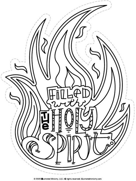 Pentecost Sunday School Lesson, Pentecost Sunday School, Holy Spirit Craft, Pentecost Craft, Sunday School Worksheets, Fire Crafts, Pentecost Sunday, Holy Spirit Come, Kid Coloring Page