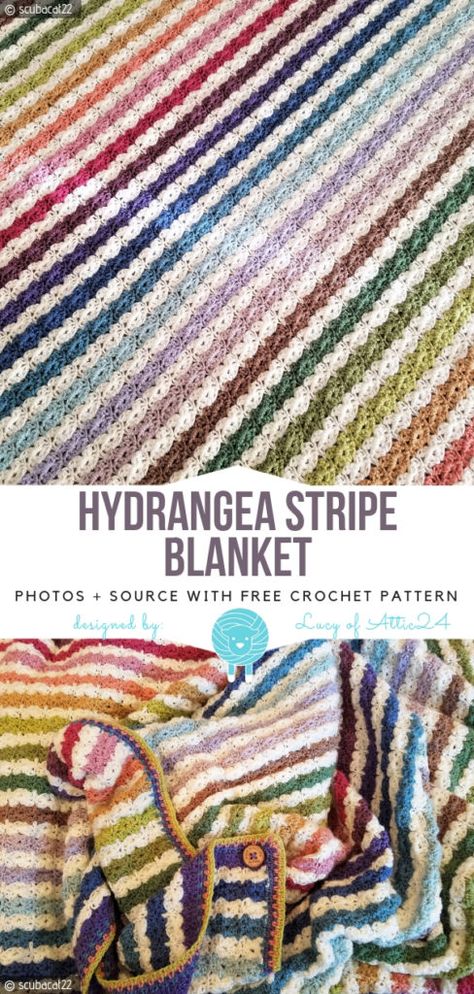 Crochet Temperature Blanket Ideas Free Patterns | Wool Pattern Crochet Blanket Colors, Motifs Afghans, Stripe Blanket, Temperature Blanket, Confection Au Crochet, Crochet For Beginners Blanket, Striped Blankets, Crochet Simple, Manta Crochet