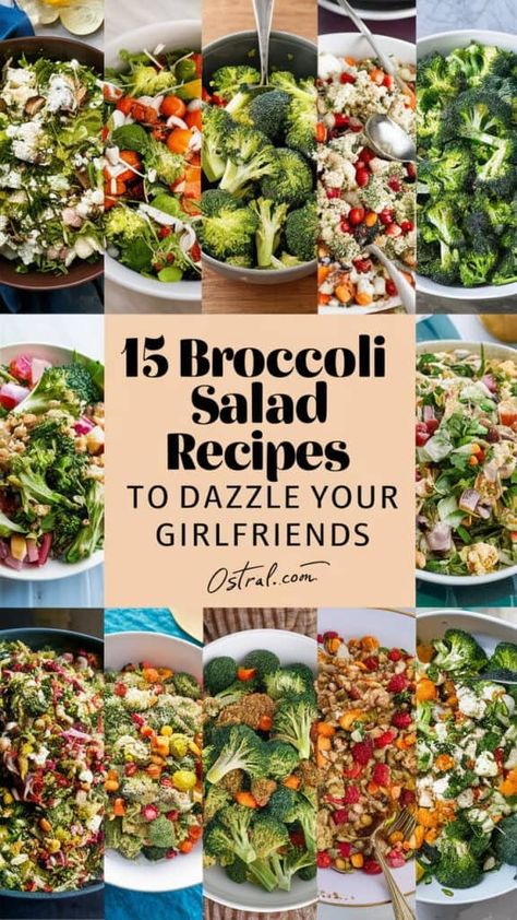 15 Irresistible Broccoli Salad Recipes to Dazzle Your Girlfriends Broccoli Salad With Italian Dressing, Brocoli Christmas Salad, Broccoli Salad Ideas, Pioneer Woman Broccoli Salad, Fall Broccoli Salad, Brocoli Salad Recipes, Asian Broccoli Salad, Broccoli Salad Recipes, Brócoli Salad