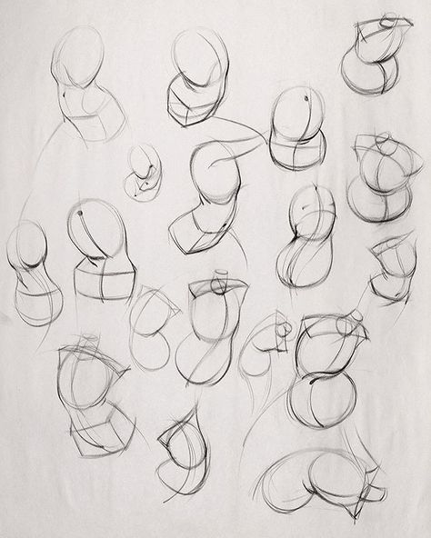 These are kinda beans, kinda robo beans. With shoulders. Kinda. It’s an old lesson, but super important - proko.com/41 #drawing #sketching… Drawing Fundamentals, Drawing Advice, Life Drawing Reference, Draw Ideas, Human Anatomy Drawing, Body Drawing Tutorial, Human Anatomy Art, Anatomy Sketches, Drawing Sketching