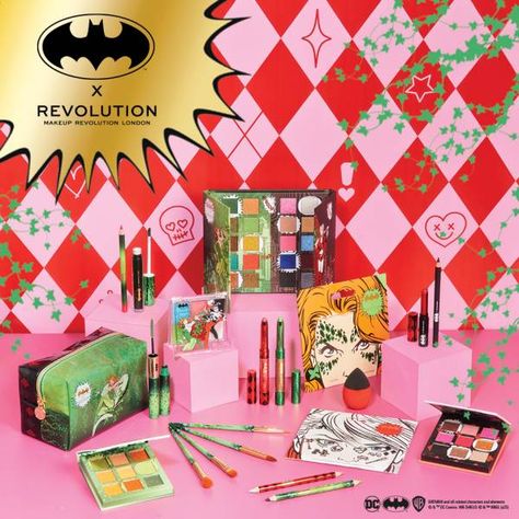 Our Makeup Collaborations | Revolution Beauty US Mean Girls Makeup, Revolution Cosmetics, Influencer Makeup, Bat Light, Hello Kitty Room Decor, Batman Inspired, Face Brush Set, Hello Kitty Rooms, Makeup Pallets