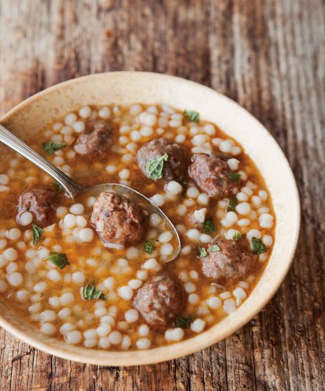 Meatball Couscous, Moroccan Lamb Meatballs, Couscous Soup, Africa Recipes, Hearty Recipes, Moroccan Recipes, Moroccan Lamb, Savory Bites, Lamb Meatballs