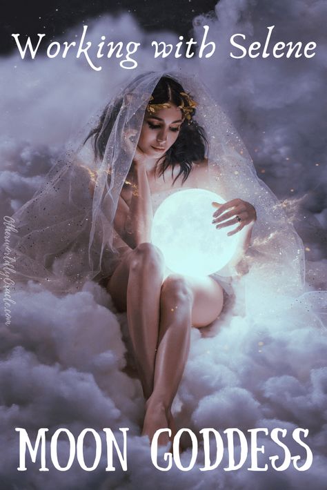 Selene Goddess of the Moon: Empowerment With the Moon Personified Selene Greek Mythology, Moon Goddess Art, Goddess Spirituality, Greek Pantheon, Oh My Goddess, Soft Heart, Goddess Statue, Goddess Art, White Horses