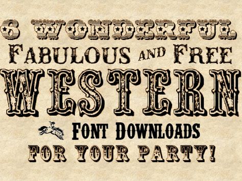 Free Western Fonts  #FreeFonts   an example of similar fonts different textures Appreciation Themes, Cowboy Font, Wild West Party, Western Birthday Party, Old Western, Western Font, Western Birthday, Western Theme Party, Free Printable Letters