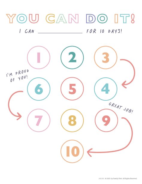 Reward Chart Template, 10 Day Challenge, Reward Chart Kids, 100 Day Challenge, Printable Calendars, Money Saving Strategies, Reward Chart, Free Printable Calendar, Kids Calendar