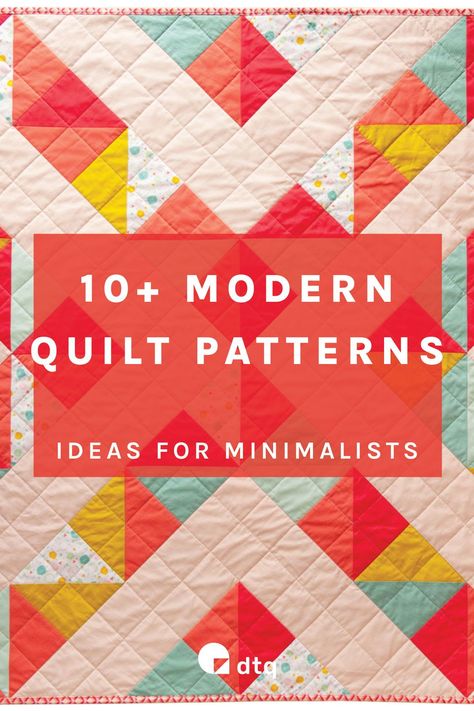 Discover the beauty of minimalist modern quilt patterns that embrace geometric shapes and simplicity. Learn how to make a quilt look modern, eye-catching, and on-trend with our expert tips and tricks. Dive into the world of minimalist quilting with 10+ modern quilt pattern ideas! Easy Triangle Quilt, Trendy Quilt Patterns, Modern Quilt Blocks Free, Modern Bed Quilt, Modern Quilt As You Go Patterns, Twin Bed Quilt Pattern, Fun Easy Quilt Patterns, Modern Minimalist Quilt Patterns, Modern Quilt Patterns Queen Size