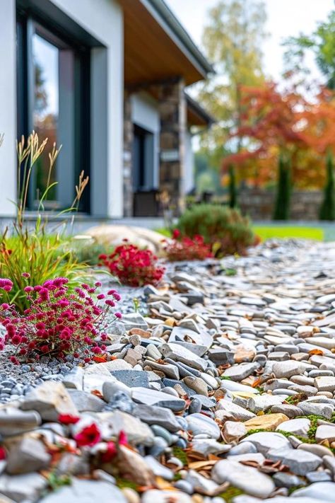 Mulch and Stone Landscaping Ideas for Your Yard Landscaping With Stones Instead Of Mulch, Stone And Mulch Landscaping Ideas, Stone Instead Of Mulch, Pine Bark Mulch Landscaping, Replace Mulch With Rock, Living Mulch, Types Of Mulch, Small Urban Garden, Mulch Landscaping