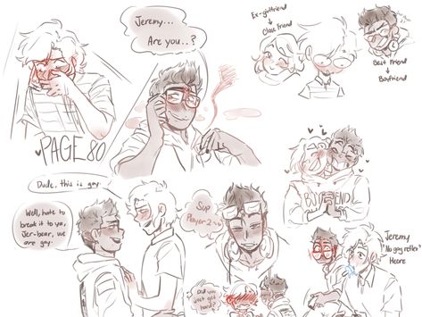 Jeremy Be More Chill Fanart, Jeremy X Michael Bmc, Be More Chill Fanart, Bmc Fanart, Boyf Riends, Michael Mell, Be More Chill Musical, Musicals Funny, Michael X