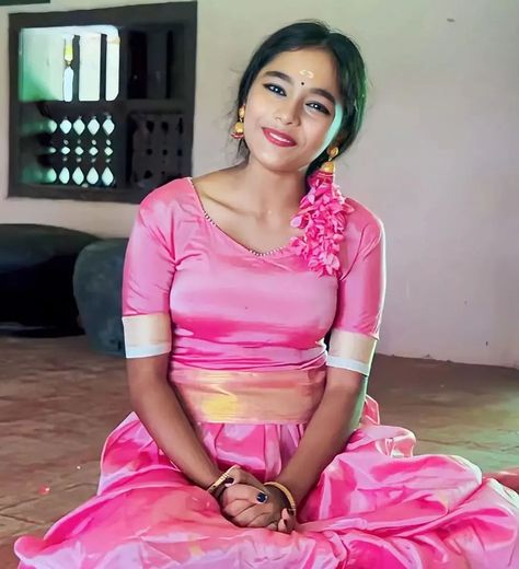 Shivani Menon, Cute College Outfits, Pattu Pavadai, Indian Railways, Desi Girl, College Outfits, Stylish Girl, Desi