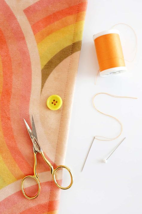 Quickly Sew a Flat or Shank Button (Easy Step By Step with Video) Laura Gummerman, Big Needle, A Beautiful Mess, Straight Pins, Shank Button, Beautiful Mess, No Fear, Crafts Hacks, Silhouette Projects