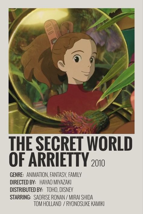 studio ghibli the secret world of arrietty aesthetic minimalist polaroid poster The Secret World Of Arrietty Aesthetic, Secret World Of Arrietty Aesthetic, The Secret Life Of Arrietty, Arrietty Aesthetic, Studio Ghibli Movie List, Anime Watchlist, The Secret World Of Arrietty, Minimalist Polaroid Poster, Ghibli Anime