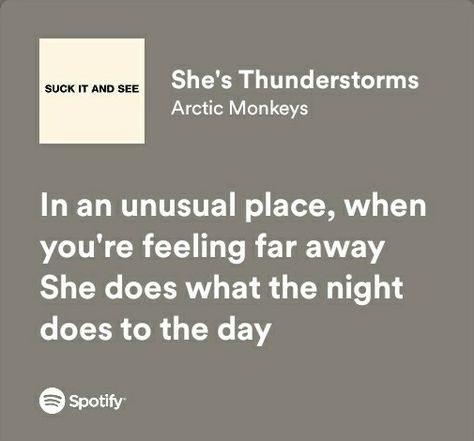 Arctic Monkeys She’s Thunderstorms Arctic Monkeys, Shes Thunderstorms, She's Thunderstorms, Ill Wait For You, Arctic Monkey, Honey Boo Boo, Maraschino Cherry, Arctic Monkeys, Song Quotes