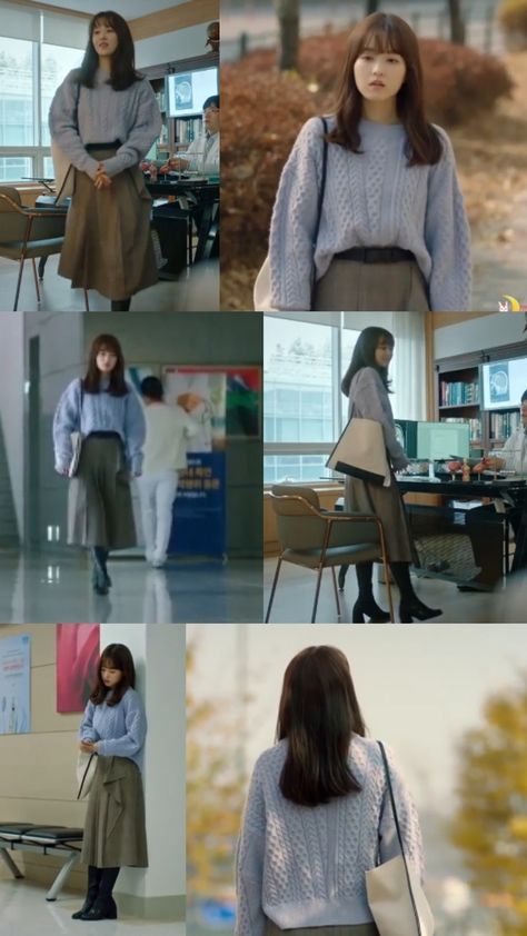 Kdrama Modest Outfit, Korea Office Fashion, K Drama Female Lead Outfits, My 19th Life Kdrama Outfits, Winter Kdrama Outfits, K Drama Winter Outfits, Kdrama Female Lead Outfits, Kdrama Outfits Winter, Kdrama Dress Outfit