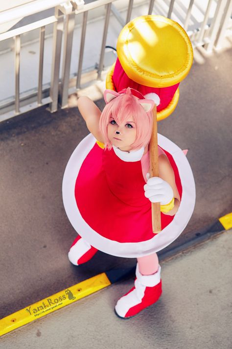 Amy Rose Costume, Sonic Costumes, Sonic Kawaii, Sonic Costume, Rose Costume, Sonic Generations, Sonamy Comic, Amy The Hedgehog, Video Game Cosplay