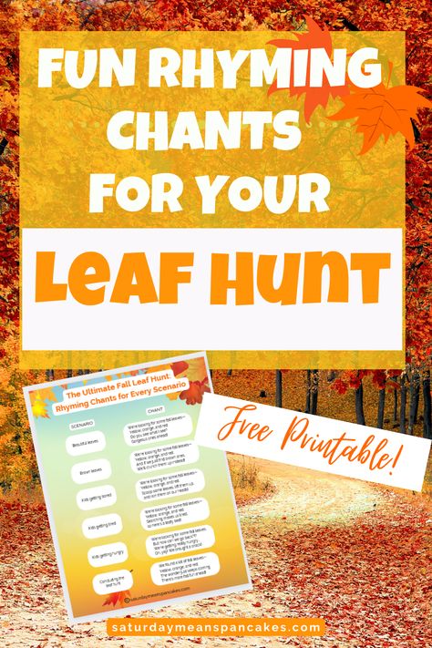 Leaf Hunt Activity for Preschool and Early Elementary. Fun outdoor activity to do with your kids! We're Going On A Leaf Hunt Preschool Activities, We're Going On A Leaf Hunt Book Activities, Going On A Leaf Hunt Activities, Leaf Hunt, Fall Traditions, Activity For Preschool, Body Action, Fun Outdoor Activities, Movement Activities