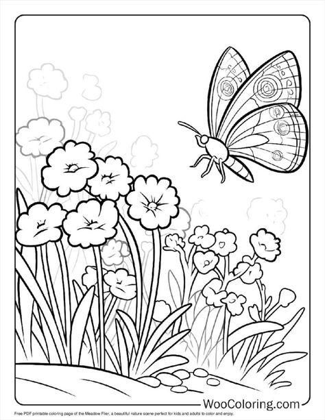 Explore the beauty of nature with our enchanting Meadow Flier coloring page. This intricate design captures the essence of vibrant meadows and whimsical creatures, perfect for anyone looking to immerse themselves in nature coloring pages. Allow your creativity to blossom as you bring this delightful scene to life with your favorite colors. Ideal for both relaxation and artistic expression, this coloring page is a perfect addition to your nature-themed collection. Happy coloring! Nature Coloring Pages, Free Planner Pages, Whimsical Creatures, Forest Adventure, Magic Design, Printable Coloring Sheets, Creative Gardening, Beautiful Forest, Free Planner