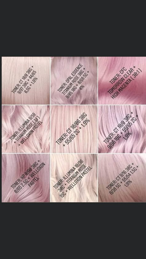 Pink Hair Wella Formula, Pastel Pink Hair Formula, Blond Formula, Pink Hair Toner, Apricot Blonde, Pastel Pink Hair Dye, Pale Pink Hair, Diy Hair Dye, Hairstyles Theme