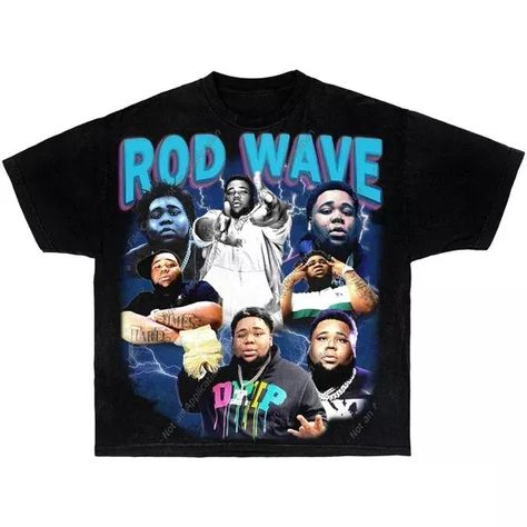 Rod Wave T Shirt S-5XL New 2023 Fast Shipping!!!! Rod Wave Shirt, Dream Catcher Print, Tool Shirt, Rod Wave, Patagonia Shirts, Harley Davidson T Shirts, Black Polo Shirt, Blank T Shirts, Black Polo