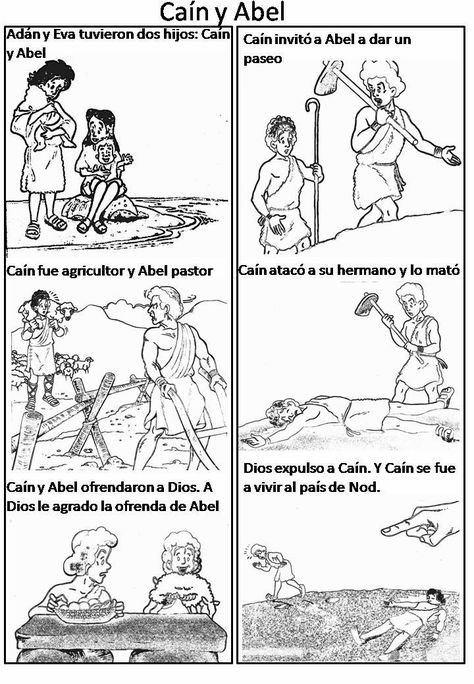 Cain y Abel para colorear                                           ... Cain And Abel Coloring Page, Cain Y Abel, Free Bible Coloring Pages, Caim E Abel, Bible Worksheets, Cain And Abel, Sunday School Kids, Coloring Pages Inspirational, Bible Coloring Pages