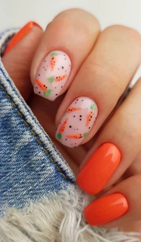 Want to try out some super gorgeous Easter nails? Well look no further! I handpicked the best Easter nail ideas and Easter nail designs out there. I am sure you will find something you like in this post. Carrot Nails Design, Bright Easter Nails, Easter Nail Designs Almond Shape, Nails Inspiration Easter, Easter Nails Natural, Easter Chick Nails, Easter Day Nails, Fun Easter Nails, Easter Toe Nails