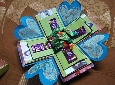 Handmade Gift Box With Multiple Layers Birthday Box, Box Gift, Multi Layering, Diy Ideas, Gum, Gift Box, Gift Ideas, Handmade Gift, Birthday