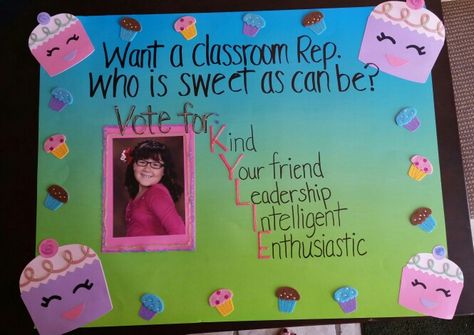 A poster my daughter and I made for student council. Slogans For Student Council, School Campaign Ideas, School Campaign Posters, Homecoming Campaign, Student Council Campaign Posters, Student Council Campaign, Homecoming Posters, Student Government, Campaign Posters