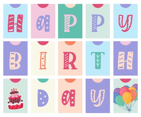 Printable Birthday Banner Template, Birthday Cake Template Free Printable, Happy Birthday Letters Printable Free, Printable Happy Birthday Banner Letters, Happy Birthday Sign Printable, Happy Birthday Banner Printable Free, Happy Birthday Football, 70th Birthday Banner, Free Printable Banner Letters