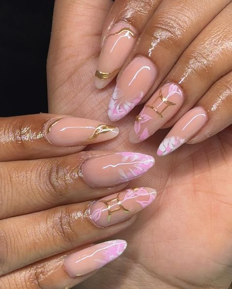 Gemini szn ♊️ ✨ Click “book now” button in bio to book for June 🌸 @nailedbyjb #nails #reels #gtanails #gtanailtech #nailsnailsnails #caledonnails #caledonnailtech #bramptonnails #bramptonnailtech #explore #explorepage #bodgyalnails Gemini Nails Designs, Gemini Nails, Gemini Szn, Nails Designs Short, Horror Nails, Fashion Inspiration Design, Nails Designs, Nail Tech, Nails Inspiration