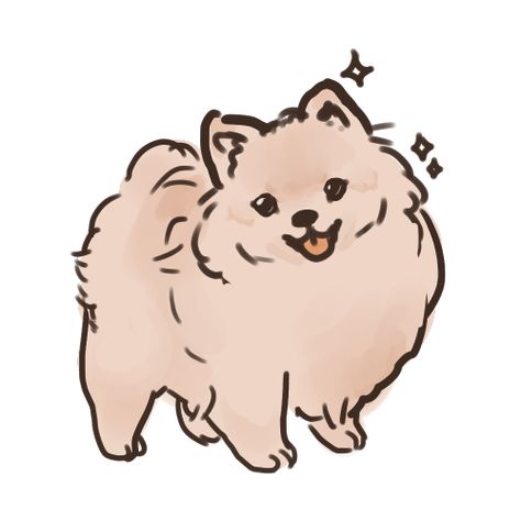 Pomeranian Cartoon, Cartoon Dog Drawing, Art Chibi, Cute Dog Cartoon, Cute Dog Drawing, 심플한 그림, Puppy Drawing, Japanese Spitz, Cute Pomeranian