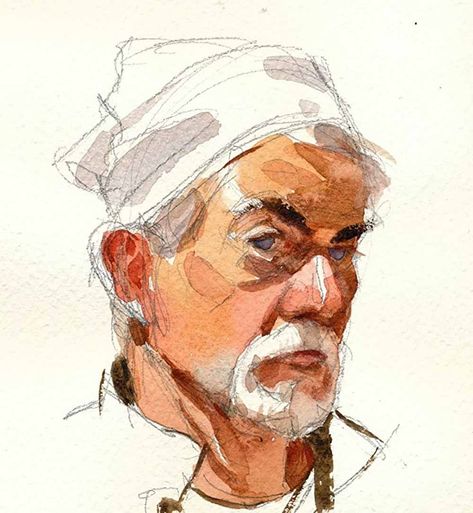 Mike Kowalski, Experimental Painting, Watercolor Portrait Painting, Painting References, Meaningful Art, Watercolor Painting Techniques, Scientific Illustration, Japanese Painting, Sketchbook Inspiration