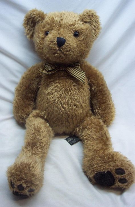 This is a Vintage BROWN WEMBLY THE TEDDY BEAR Plush Stuffed Animal TOY. Made by RUSS. It is 18 inches tall in standing position. It is in Great Condition. It is CLEAN. There are No Stains or Tears. 70s Stuffed Animals, Floppy Teddy Bear, Vintage Plushies, Teddy Bear Vintage, Stuffed Rabbit, Brown Teddy Bear, Teddy Bear Collection, Vintage Teddy Bears, Tiny Things