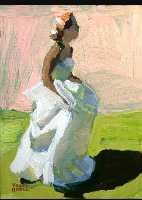 Peggi Kroll Roberts, Olive Orchard, Fluffy Dress, Figurative Kunst, Painting People, Garden Show, Sweet Peas, Daily Painting, Arte Inspo