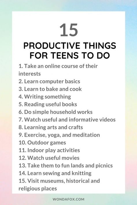 Things To Do To Be More Productive, Things To Learn How To Do, Summer Hobbies For Teens, Productive Things To Do In Summer, Hobbies To Learn At Home, Things To Do With Your Brother At Home, What To Do To Be Productive, Hobbies To Try For Teens, What To Study When Bored