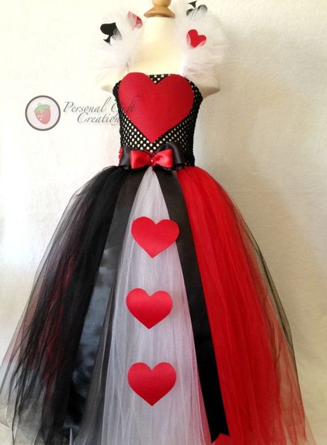 Queen Of Hearts Tutu, Red Queen Costume, Karneval Diy, Queen Of Hearts Costume, Book Day Costumes, Alice In Wonderland Costume, Book Week Costume, Wonderland Costumes, Tutu Dresses