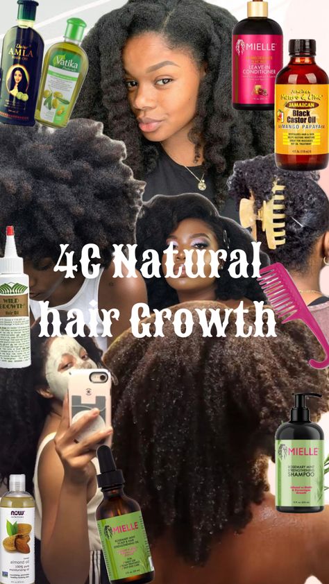 Hairgrowth Natural Hair 4c, 4c Hair Growth Oil, Best Oils For 4c Hair Growth, How To Care For 4c Natural Hair, 1 Year Natural Hair Growth, 4c Natural Hair Care Products, 4c Hair Tips For Growth, Black Hair Products For Growth, Hair Growth Tips For 4c Hair