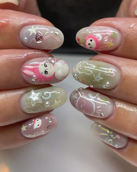 NAIL DAY WITH @setsbysuzy 🤍 ꕤ ꕤ ꕤ Ib: @ebitabit & @oaklestudio ꕤ ꕤ ꕤ ꕤ ꕤ ꕤ ꕤ ꕤ ꕤ #sonnyangel #nails #naturalnails #utahnails #miffy… | Instagram Miffy Nails, Sugar Nails, Kawaii Nails, April Showers, Green Nails, Nude Nails, Blue Nails, Black Nails, French Nails