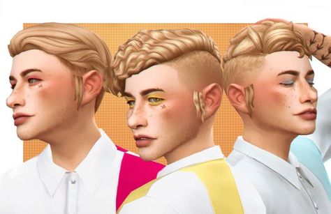 Sims 4 Hair Male, Undercut Styles, Sims 4 Mm Cc, Male Hair, Sims 4 Characters, Sims 4 Mm, Sims 4 Cc Packs, Sims Hair, Sims 4 Cas