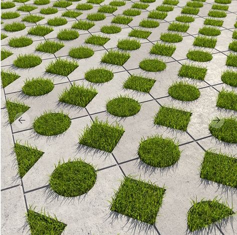 Free Download Materials Grass Stone Parquet Grass Pavers Driveway, Grass Paving, Grass Driveway, Permeable Driveway, Grass Pavers, Gravel Walkway, Paving Block, Paver Blocks, Apartment Balcony Garden