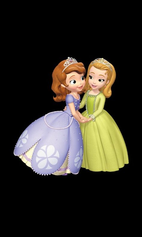 Sofia And Amber, Sophia And Amber Disney, Sofia And Amber Princesses, Amber Sofia The First Icon, Sofia The First And Amber, Sofia The First Clipart, Heidi Cartoon, Princes Sofia, Spiderman Cake Topper