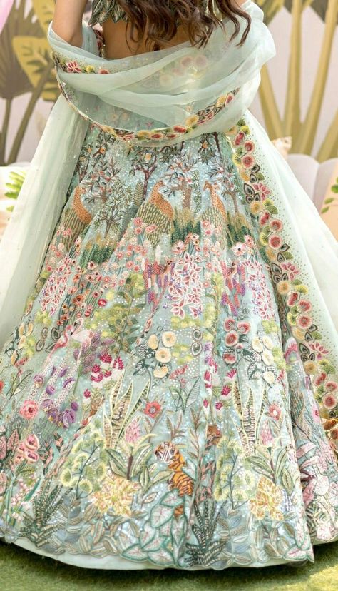 Alanna Panday, Casual Bridal Dress, Rahul Mishra, Latest Bridal Lehenga, Desi Wedding Dresses, Indian Outfits Lehenga, Lehenga Designs Simple, Tropical Oasis, The Tribe